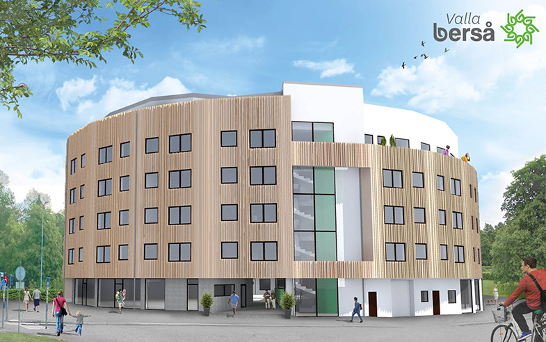 Stor leverans till Linköpings första flerbostadshus i KL-trä