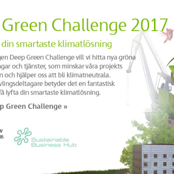 Deep Green Challenge 2017 – tävla med din smartaste klimatlösning