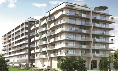 Plaza och Björkhusen som Skanska bygger i Norra Djurgårdsstaden