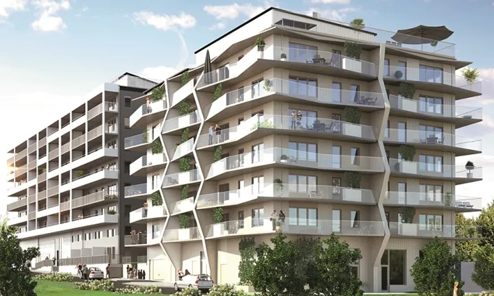 Plaza och Björkhusen som Skanska bygger i Norra Djurgårdsstaden