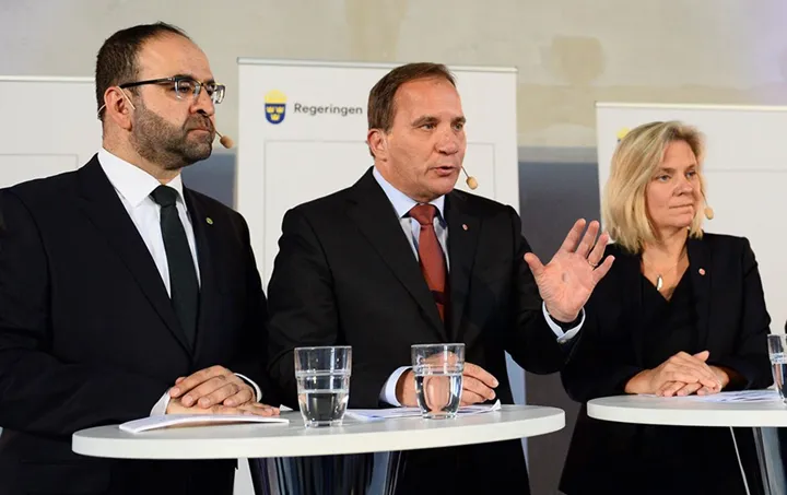Löfven Kaplan Andersson Foto Maja Suslin TT