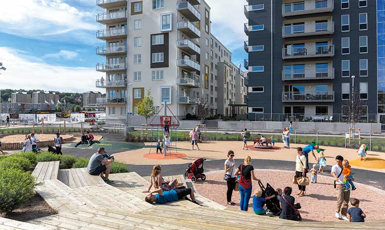 Nya Kvillebäcken. Foto: Älvstranden Utveckling/Hans Wretling