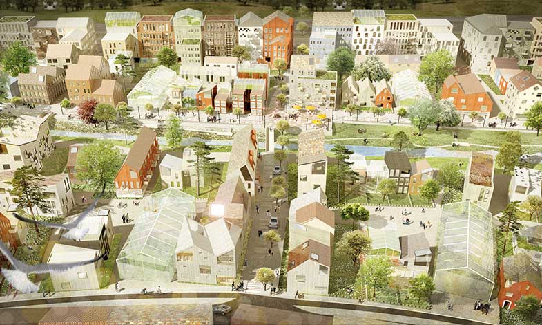 Vallastaden. Illustration: Okidoki Arkitekter