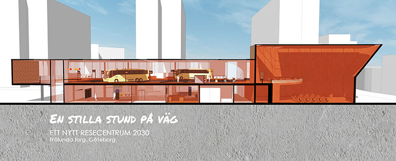 Det vinnande bidraget En stilla stund på väg.