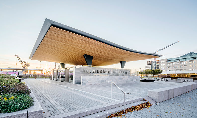 Helsingborg central. Foto: Tengbom/Felix Gerlach.