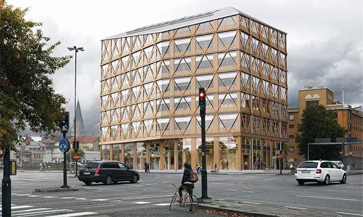 Martinsons levererar stomme till kontorshus av trä