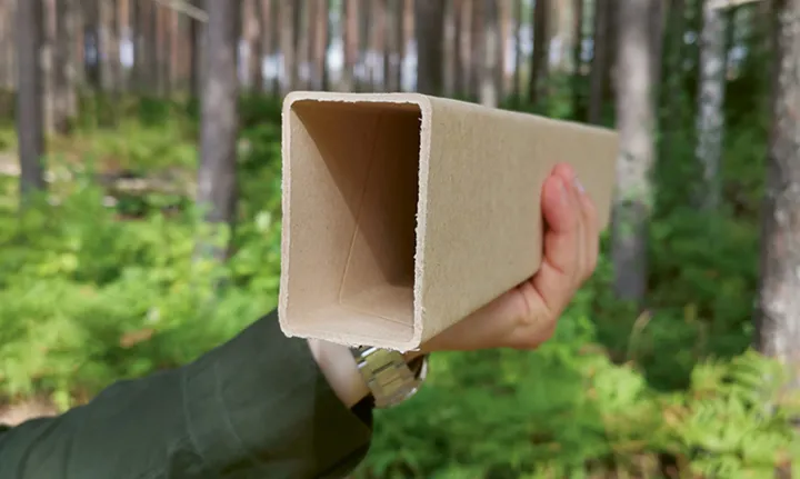 Byggregel av papper minskar klimatavtrycket