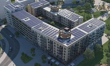 Byggstart för netto-nollenergihus i Täby Park