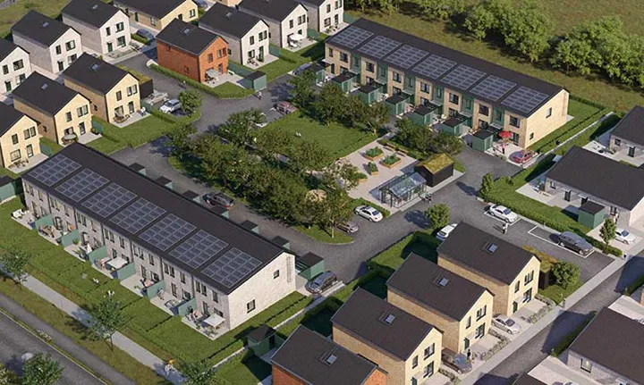 Byggstart för Skanskas klimatneutrala radhus i Malmö