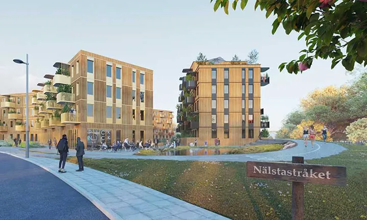 NREP bygger 100 nya hyresrätter i trä i Västerort