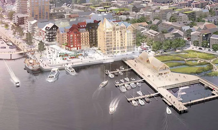AF Gruppen utvecklar kvarter med spahotell i Norrtälje Hamn