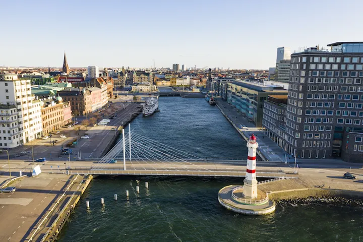 flygfoto över malmö