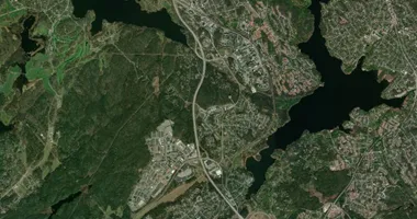 Satellitbild över Sverige - samhällen och skog