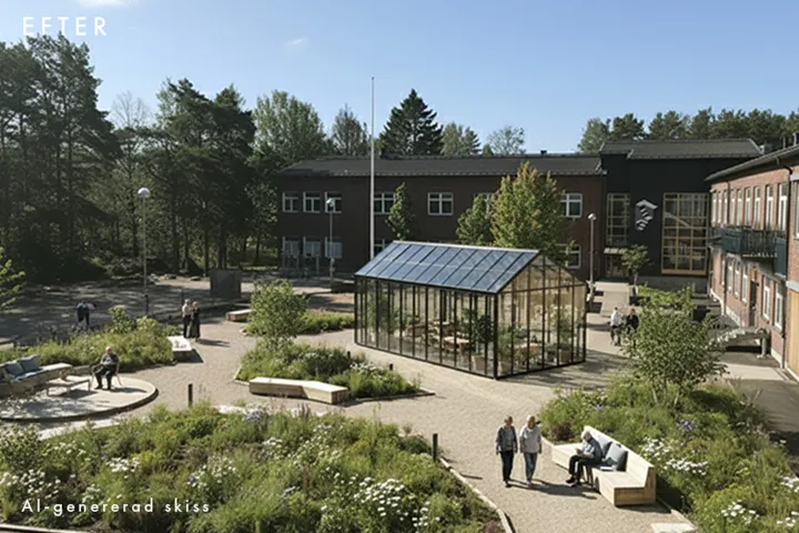 Ramsdalsskolan innergård Efter