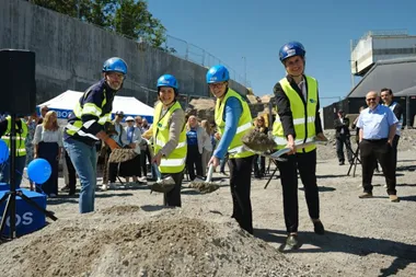 Första spadtag Terrasshusen_Norra Djurgårdsstaden
