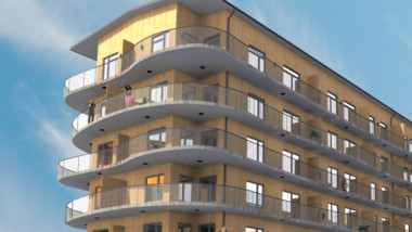 Hyresgäster flyttar in i Västerås högsta trähus