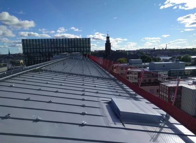 Solceller på kontorshuset Blekholmen