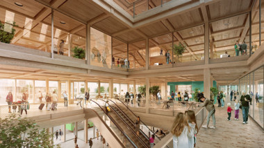 Växjös nya stads- och stationshus byggs i trä och glas