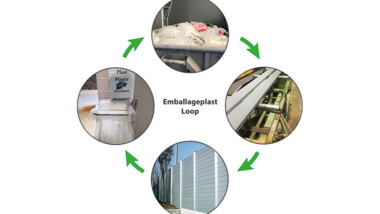 Återvunnen emballageplast blir kompositprofil till bullerplank