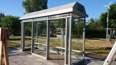 Busskur med inbyggt filtersystem renar luften