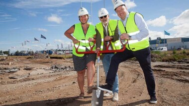 Första spadtaget på Lidls klimatneutrala Gotlandsbutik