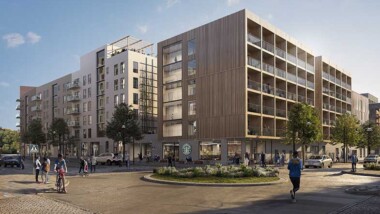 De bygger studentbostäder i trä i Barkarbystaden