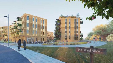 NREP bygger 100 nya hyresrätter i trä i Västerort