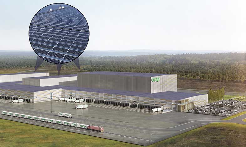 Coop bygger Sveriges största takbyggda solcellsanläggning