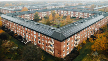 Minskad belastning på elnätet när solel delas