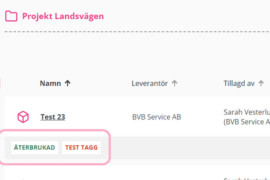 Byggvarubedömningen underlättar loggning av återbrukat byggnadsmaterial – Lanserar ny funktion med möjlighet att märka upp och dokumentera produkter
