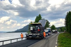 127 500 ton energisnål asfalt ligger nu på Jämtlands vägar