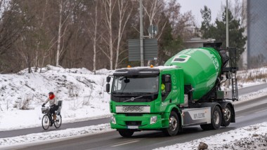 Första 100% elektriska betongbilen med full lastkapacitet i Sverige