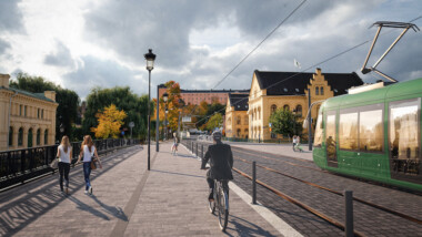 Nu förbereds gatorna för spårväg i Uppsala
