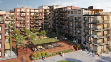 Återbrukat tegel ger nytt liv åt HSB brf Fabrikören i Lund