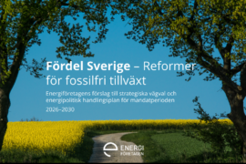 Energiföretagen lanserar “Fördel Sverige” – för ökad konkurrenskraft