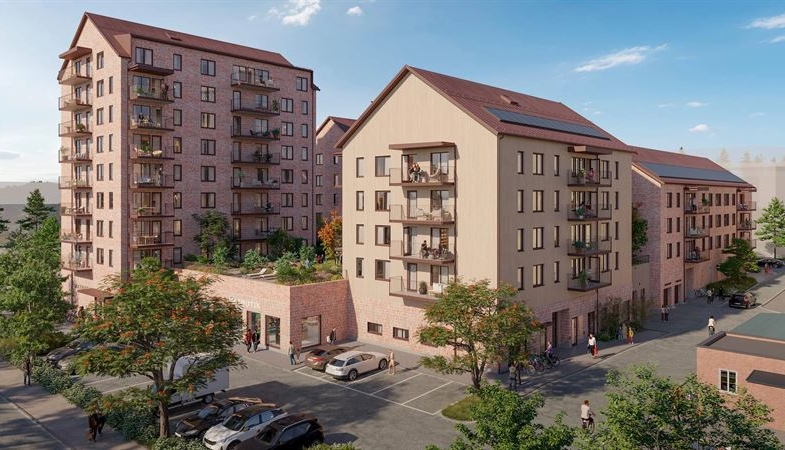 Bygger bostäder och handel i Umeå