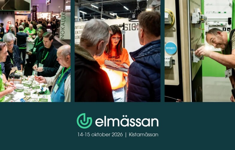 AI, energilagring och smartare elinstallationer i fokus på Elmässan i Stockholm